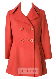 Женское коралловое укороченное пальто, Leonard'o, магазин Стилиссимо