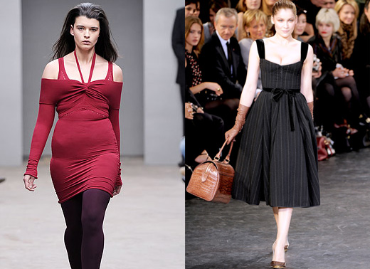1. Модель Кристал Рэнн на показе Mark Fast fall 2010; 2. Актриса и модель Летиция Каста на показе Louis Vuitton fall 2010. 
