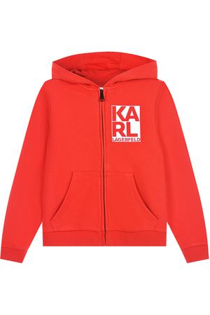 Красная спортивная куртка с логотипом Karl Lagerfeld kids