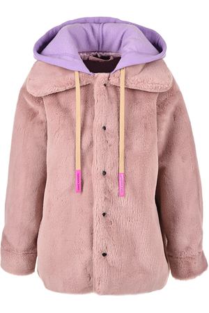 Розовая куртка из эко-меха Natasha Zinko детская