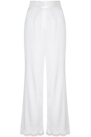 Белые пижамные брюки из шелка с кружевом Amelea Agent Provocateur