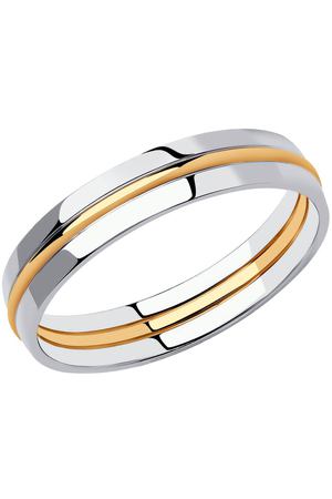 Обручальное кольцо SOKOLOV из комбинированного золота , 4 мм