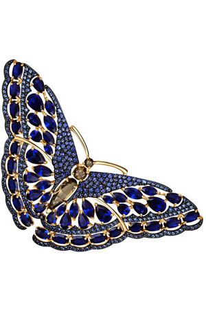 Брошь-бабочка SOKOLOV из золота с раухтопазами