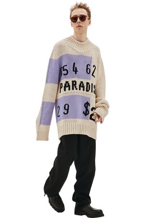 Вязаный свитер с принтом Paradise