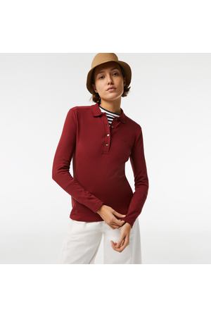 Женская приталенная рубашка-поло Lacoste из эластичного хлопка