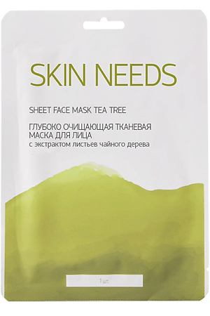 ЛЭТУАЛЬ Глубоко очищающая тканевая маска для лица с экстрактом листьев чайного дерева SKIN NEEDS