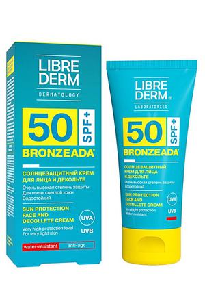 LIBREDERM Крем для лица и зоны декольте солнцезащитный BRONZEADA SPF50