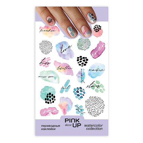 Где купить PINK UP Наклейки для ногтей WATERCOLOR Pink Up 