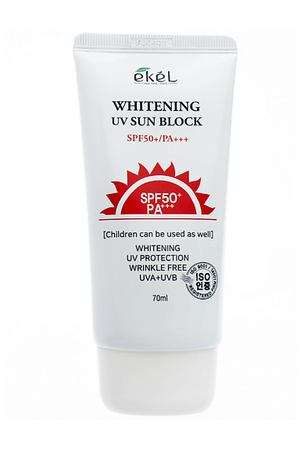 Ekel Крем солнцезащитный Осветляющий Whitening UV Sun Block SPF 50+ PA+++ 70