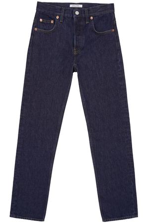 Прямые джинсы с контрастной строчкой