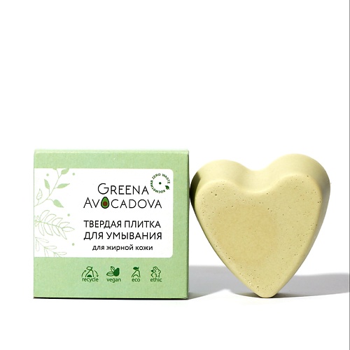 Где купить GREENA AVOCADOVA Плитка для умывания для жирной кожи лица 50.0 Greena Avocadova 