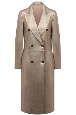 Кожаное пальто Brunello Cucinelli