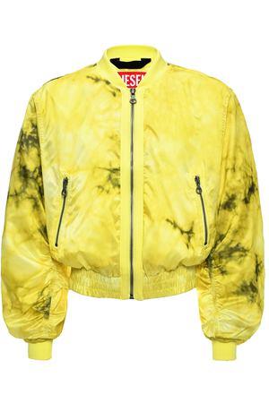 Куртка-бомбер с принтом tie dye, желтая Diesel
