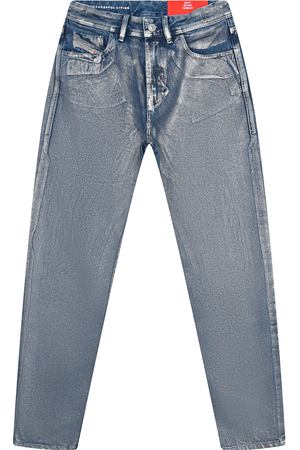 Синие джинсы с серебристым напылением Diesel