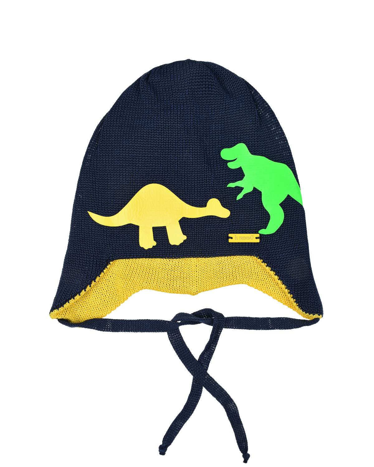 Где купить Синяя шапка с принтом &quot;динозавры&quot; Il Trenino Il Trenino 