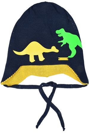 Синяя шапка с принтом &quot;динозавры&quot; Il Trenino