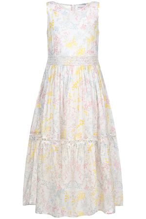 Платье с цветочным принтом и кружевной отделкой Ermanno Scervino