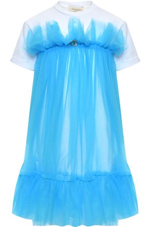 Платье из фатина, голубое TWINSET