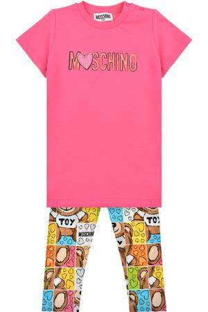 Комплект: футболка и леггинсы, фуксия Moschino