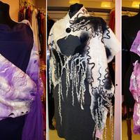 Палантины и шарфы из войлока в магазине авторской одежды "Шелковое облако" 