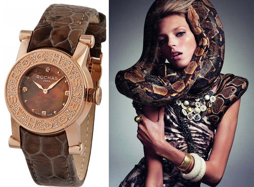 В AllTime.ru появились наручные часы со змеиным принтом марки Rochas