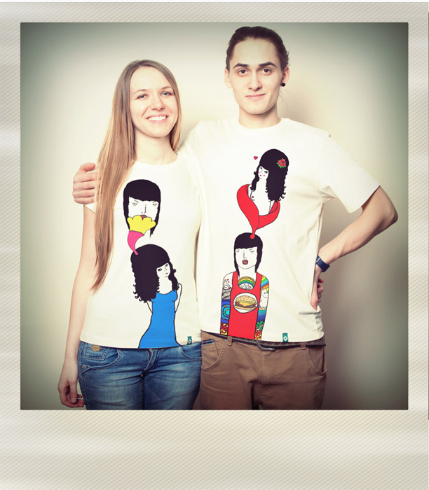принты на футболках от студии Артишок, День Святого Валентина
