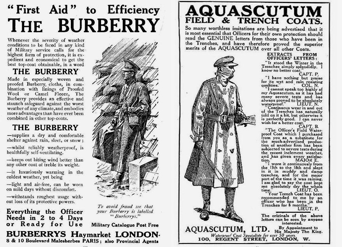 Реклама тренча Burberry, Aquascutum