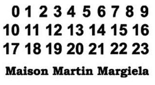 Цифры вместо логотипа Maison Martin Margiela