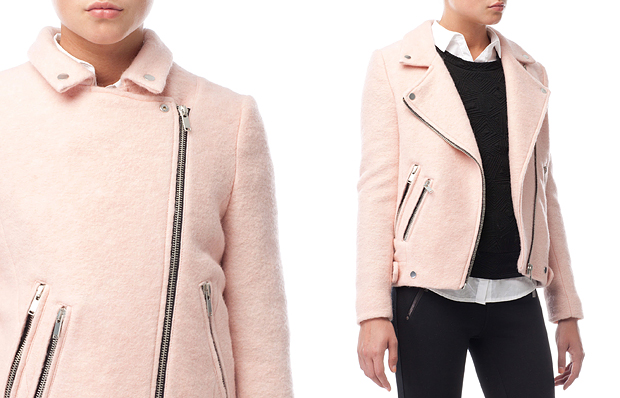  Где достать: розовое пальто 