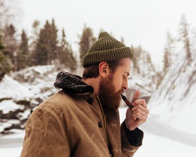 Зимняя природа в первой съемке магазина M10 men's store Lookbook: