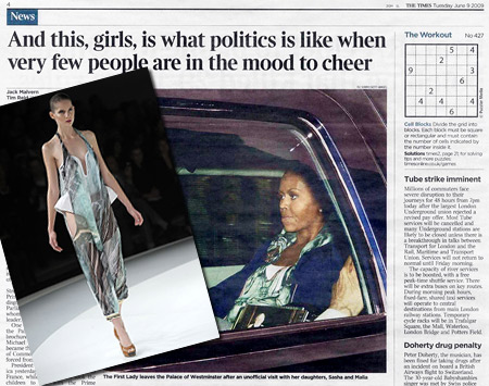 Мишель Обама в платье Hussein Chalayan