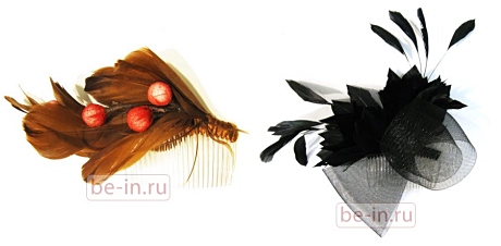 аксессуары с перьями в магазине Клатч