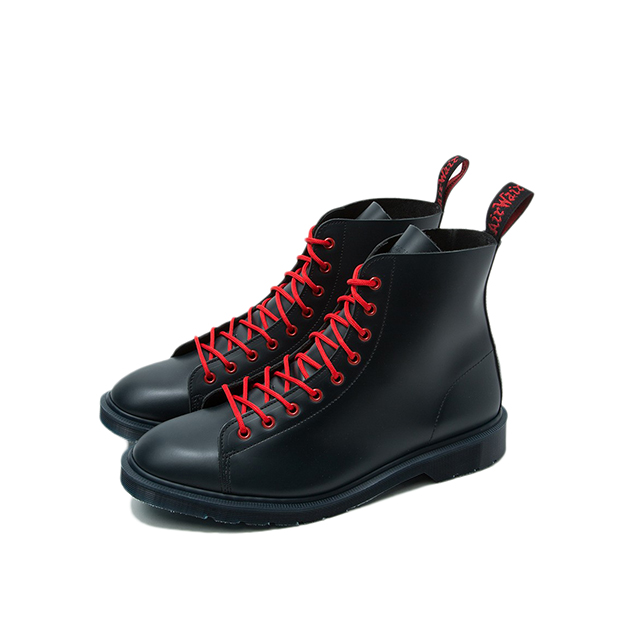 Где купить Ботинки мужские кожаные черные с красными шнурками Dr. Martens Dr. Martens 
