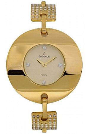 Часы женские кварцевые с круглым золотистым корпусом Essence