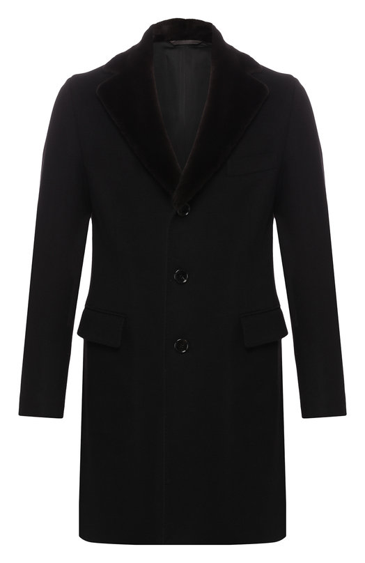 Где купить Кашемировое пальто с норковой отделкой воротника Andrea Campagna Andrea Campagna 