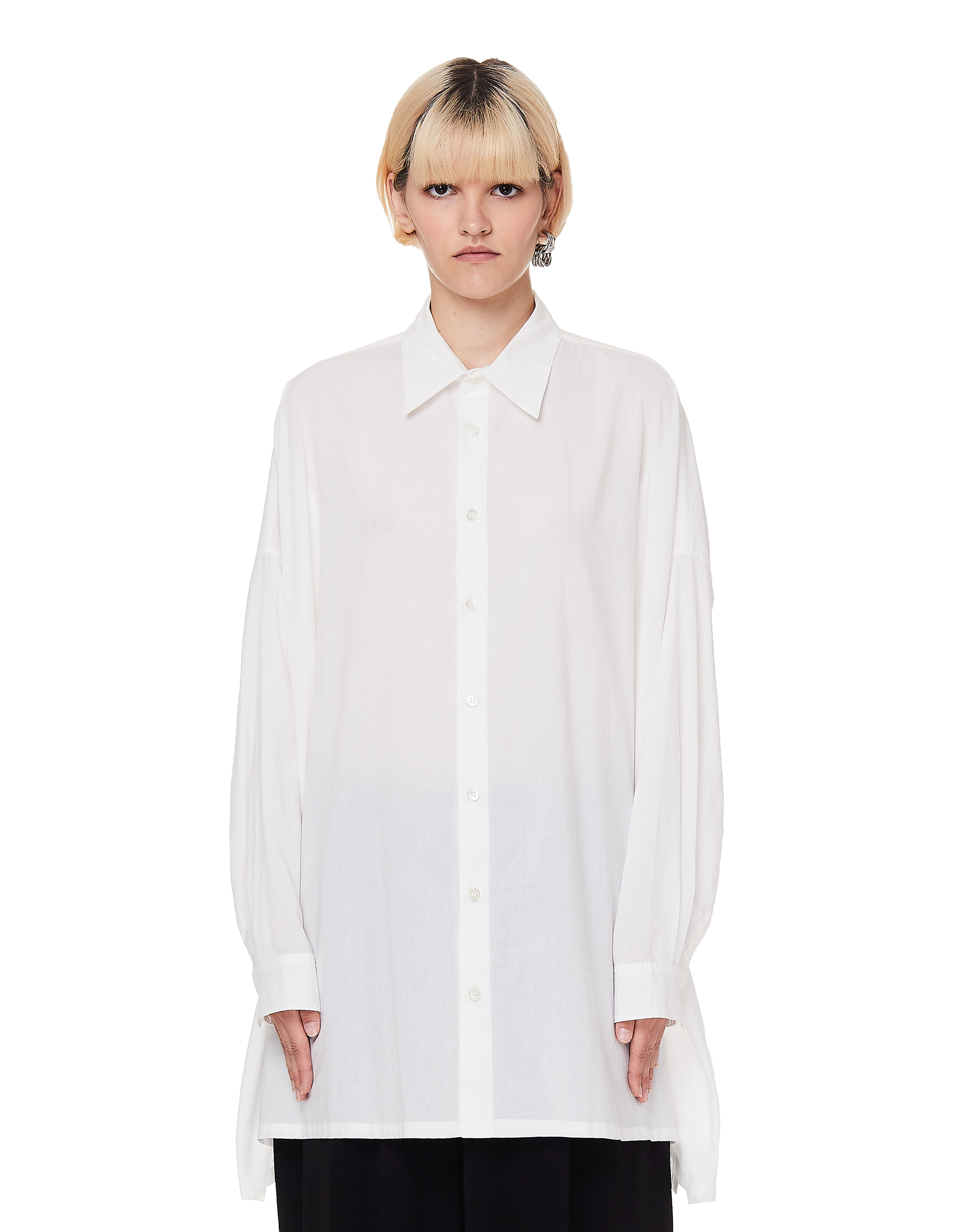 Где купить Белая рубашка из хлопка Y's Yohji Yamamoto 