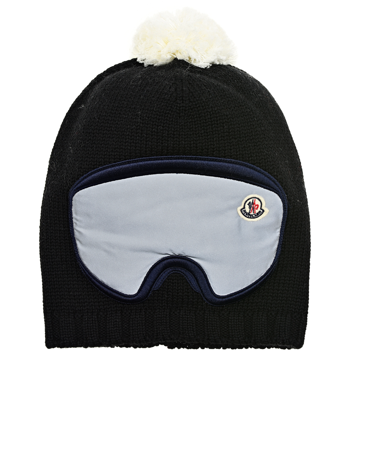 Где купить Черная шапка с декором &quot;лыжная маска&quot; Moncler детская Moncler 