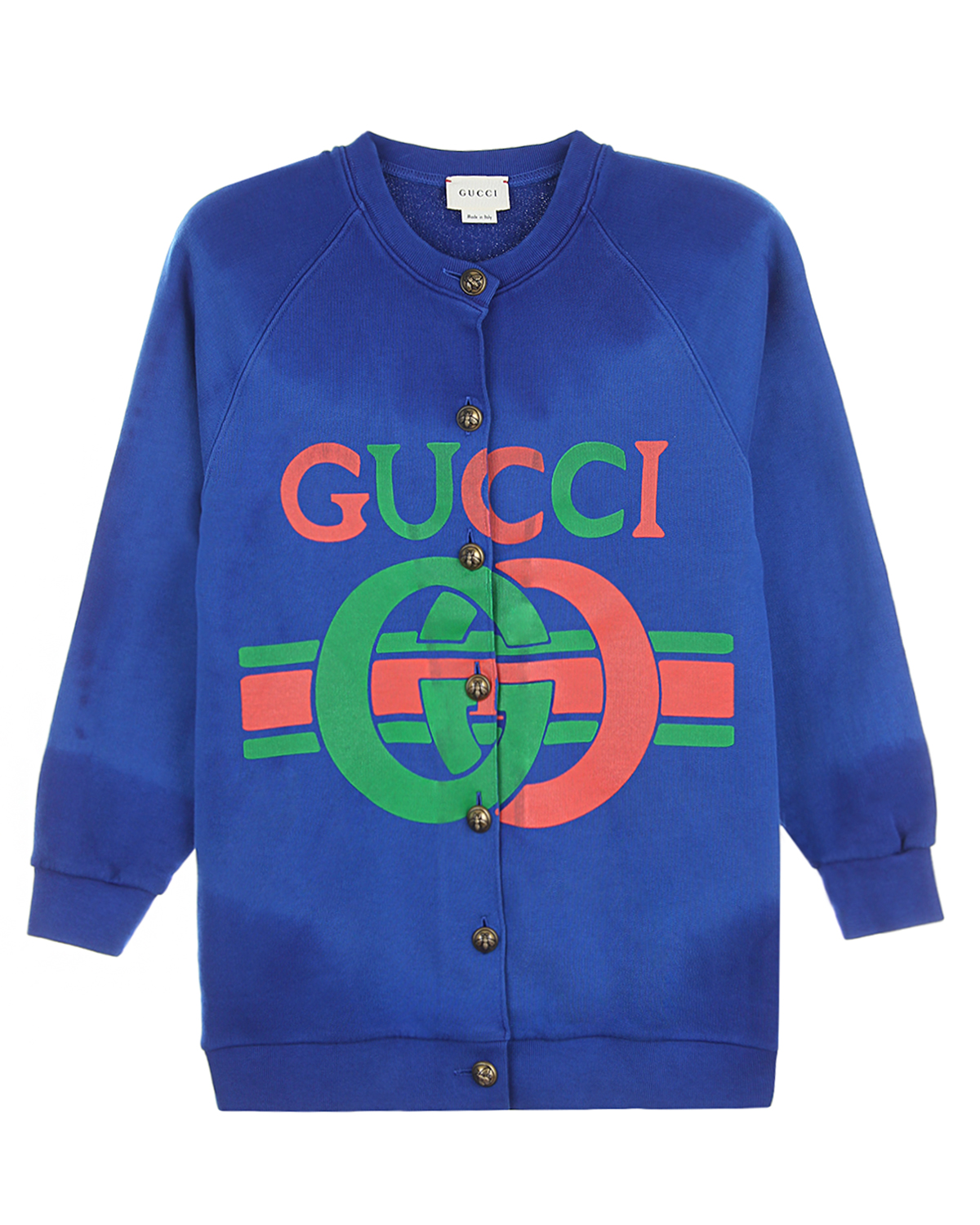 Где купить Синий кардиган из хлопка с рукавами-реглан GUCCI детский Gucci 