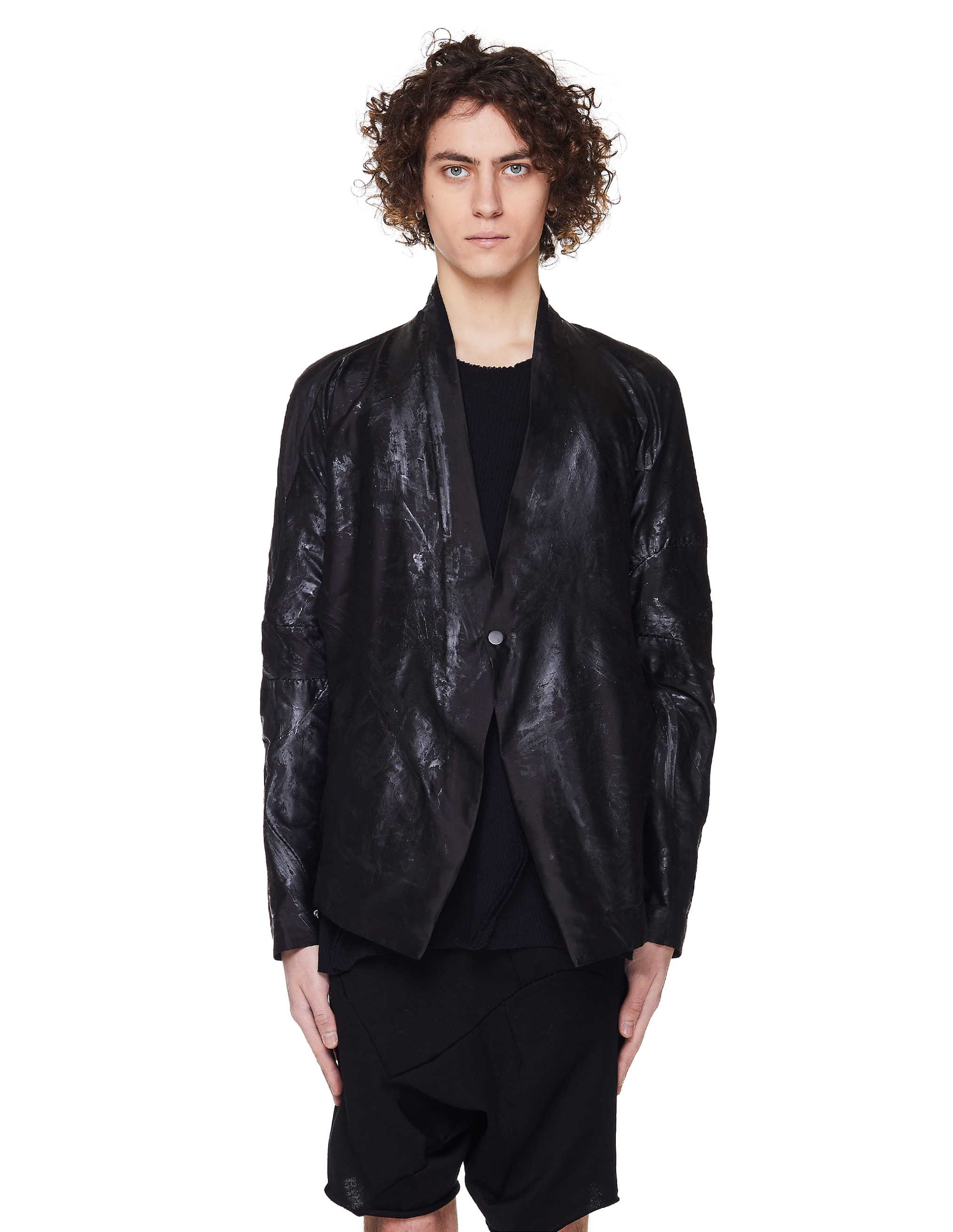 Где купить Черный шелковый пиджак с напылением Leon Emanuel Blanck Leon Emanuel Blanck 