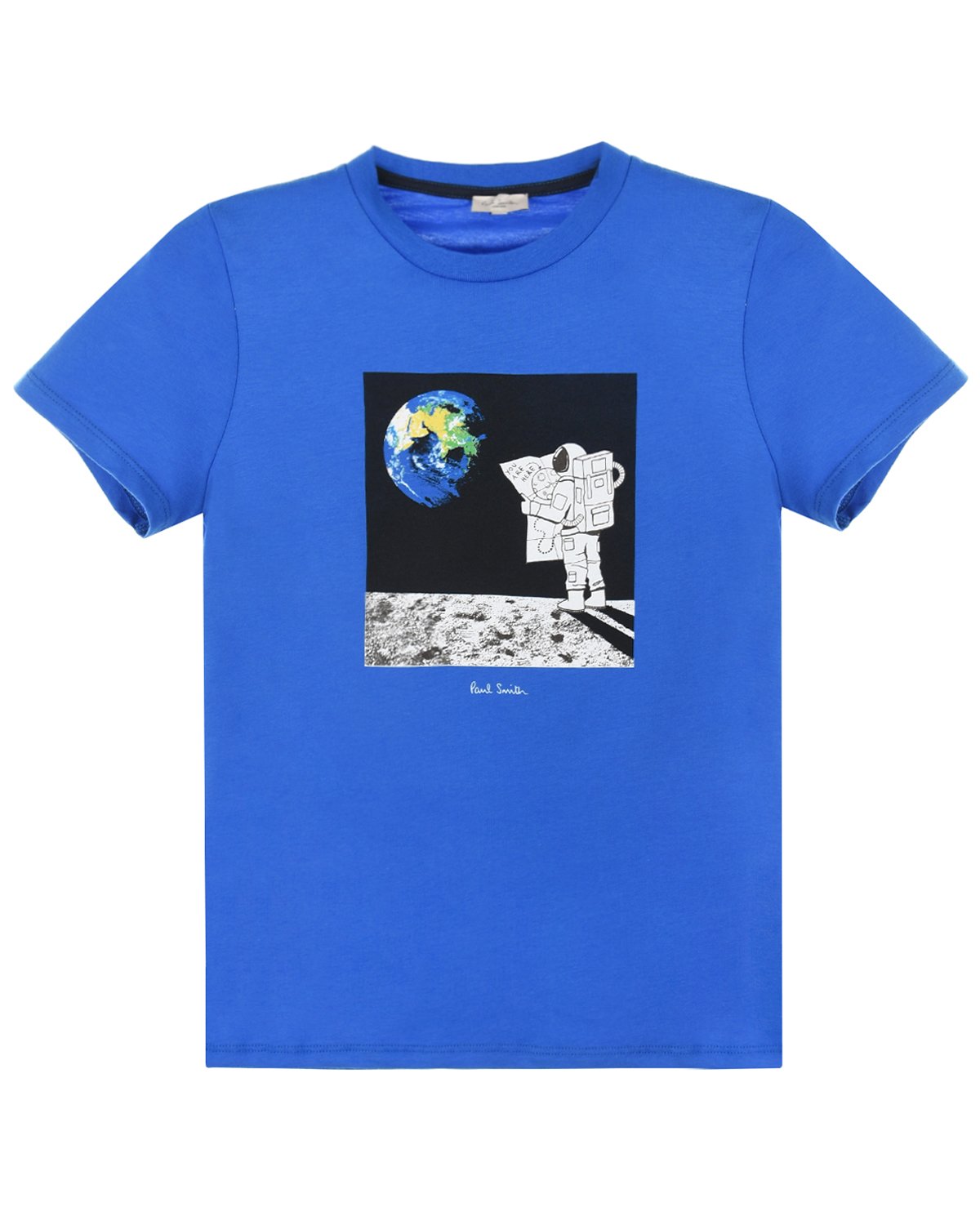 Где купить Синяя футболка с принтом &quot;космонавт&quot; Paul Smith детская Paul Smith 