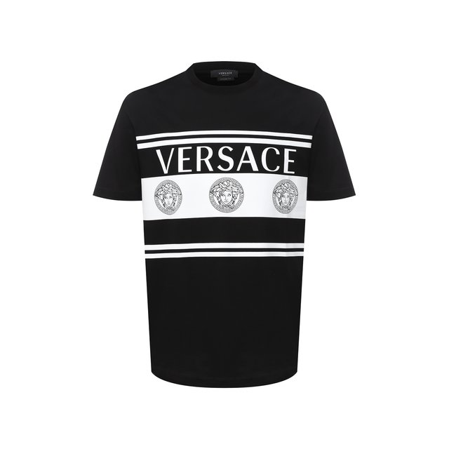 Где купить Хлопковая футболка Versace Versace 
