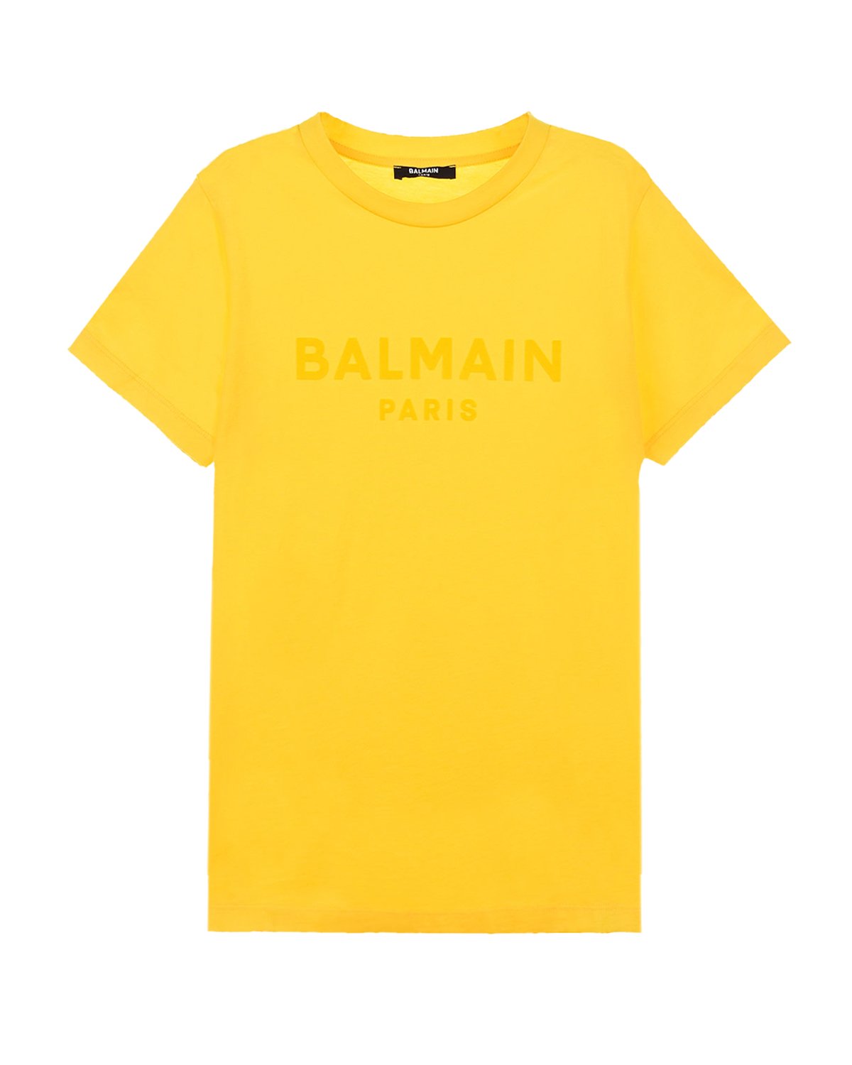 Где купить Желтая футболка с логотипом в тон Balmain детская Balmain 