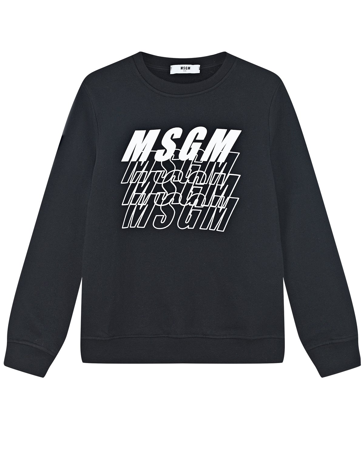Где купить Черный свитшот с белым логотипом MSGM детский MSGM 