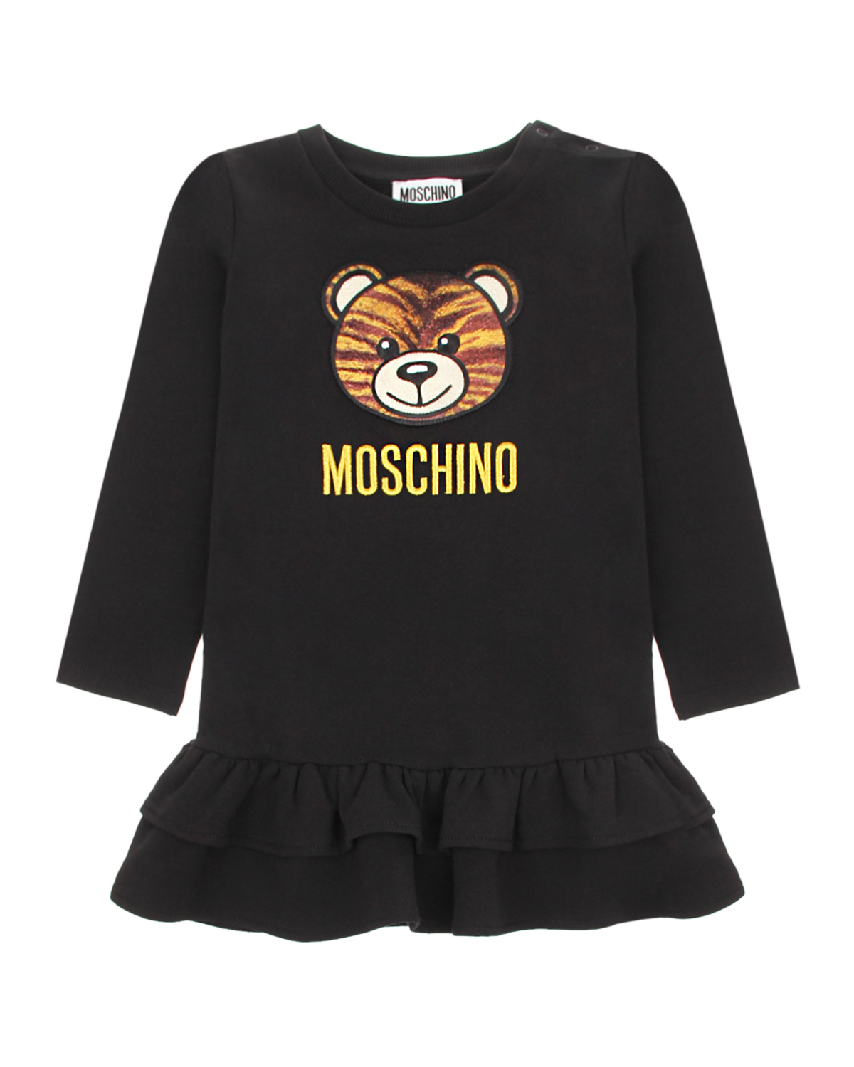 Где купить Черное платье с принтом &quot;медвежонок&quot; Moschino детское Moschino 