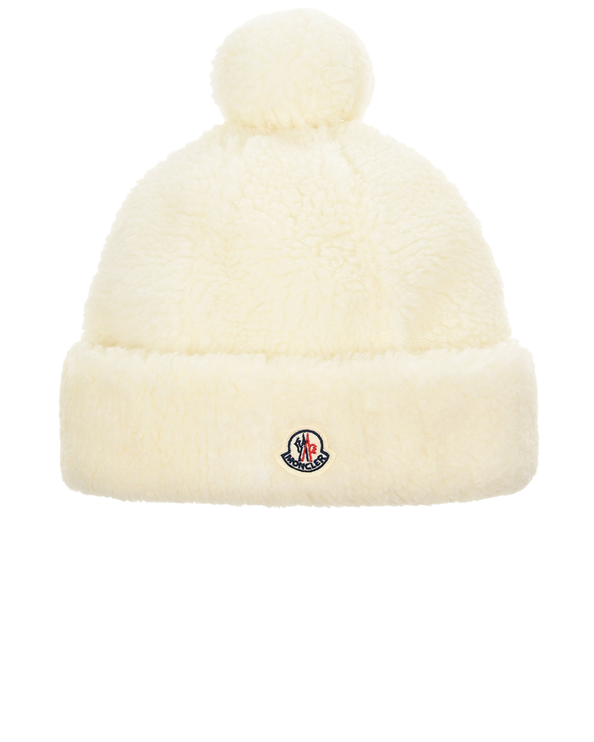 Белая шапка с помпоном Moncler детская Moncler купить за 9999 рублей в  интернет-магазине