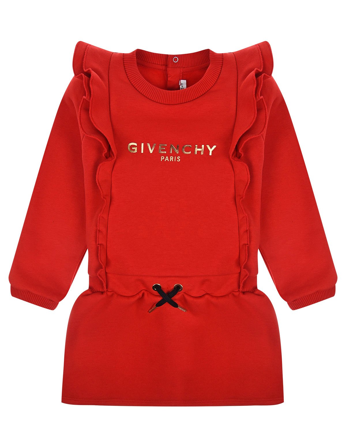 Где купить Красное платье с золотым логотипом Givenchy детское Givenchy 