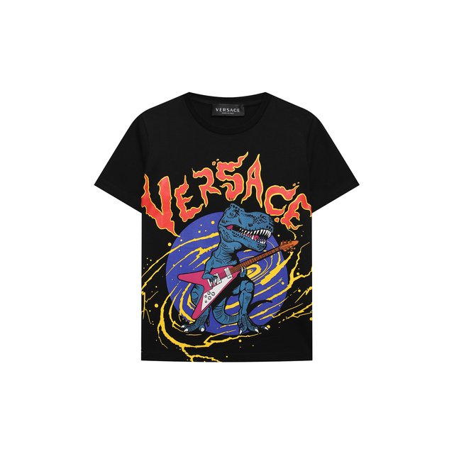 Где купить Хлопковая футболка Versace Versace 