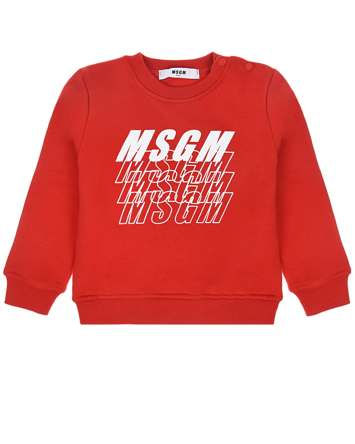 Где купить Красный свитшот с логотипом MSGM детский MSGM 