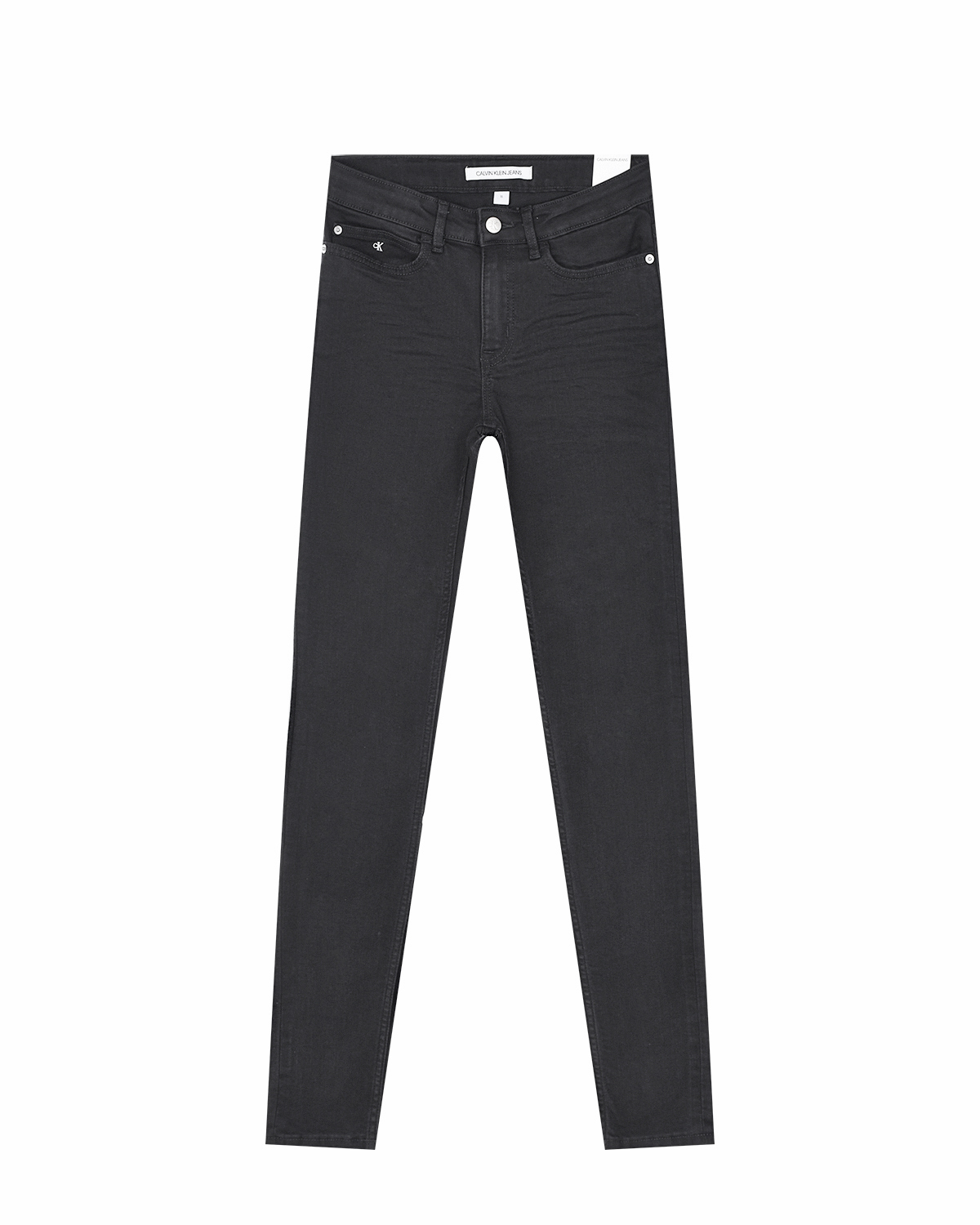 Где купить Черные джинсы skinny fit со складками Calvin Klein Calvin Klein 