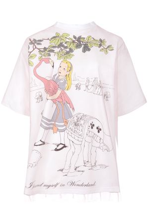 Белая футболка с принтом &quot;Алиса в Стране чудес&quot; Scrambled Ego